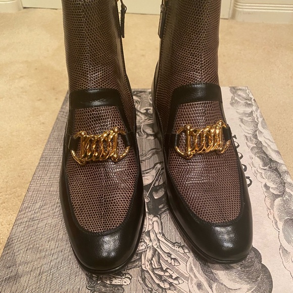 BNIB Gucci Quentin lizard boots size 37 - Picture 9 of 9